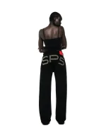 Sp5der Black Rivet Denim Sweatpant 3