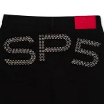 Sp5der Black Rivet Denim Sweatpant 8