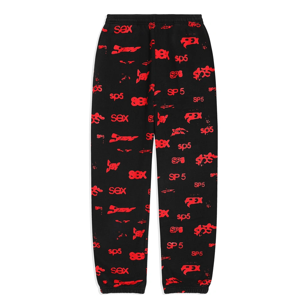Sp5der Black Sex Aop Sweatpant