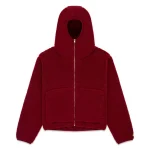 Sp5der Cardinal Teddy Fleece ZIP Up Hoodie
