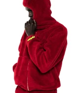Sp5der Cardinal Teddy Fleece ZIP Up Hoodie 2