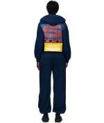 Sp5der Cropped Navy Hoodie 2