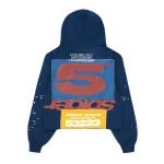 Sp5der Cropped Navy Hoodie 4