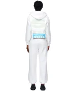 Sp5der Cropped White Hoodie 1