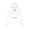 Sp5der Cropped White Hoodie