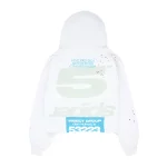 Sp5der Cropped White Hoodie 3