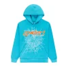 Sp5der Cyan Punk V2 Hoodie