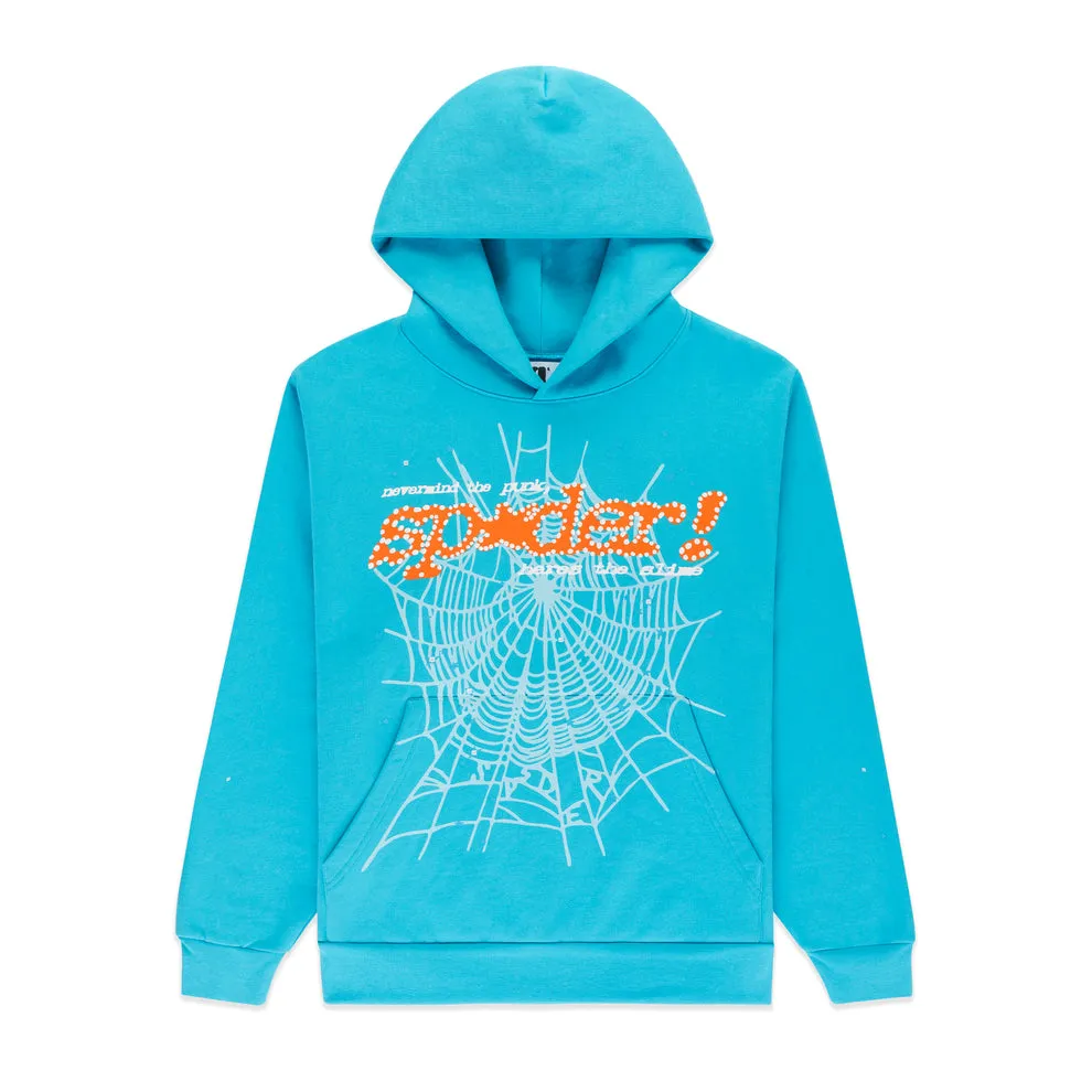 Sp5der Cyan Punk V2 Hoodie Sp5der Cyan Punk V2 Hoodie