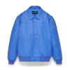 Sp5der Debossed Web Leather Blue Jacket