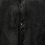 Sp5der Debossed Web Leather Jacket 1