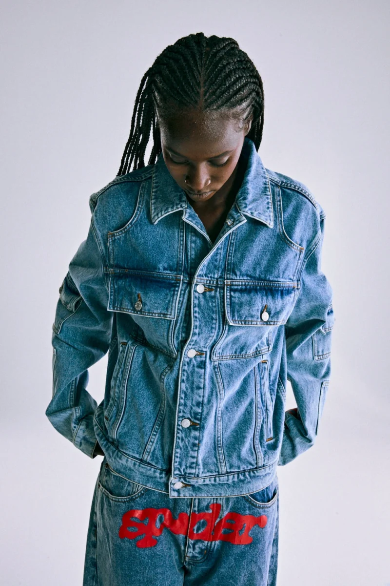 Sp5der Denim V3 Truck Light Wash Jacket 1