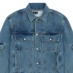 Sp5der Denim V3 Truck Light Wash Jacket 11
