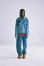 Sp5der Denim V3 Truck Light Wash Jacket 3