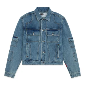 Sp5der Denim V3 Truck Light Wash Jacket