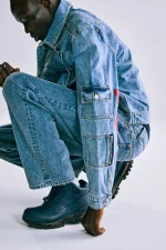 Sp5der Denim V3 Truck Light Wash Jacket 4