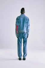 Sp5der Denim V3 Truck Light Wash Jacket 6