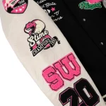 Sp5der Division 5 Varsity Black Jacket 11