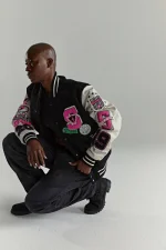 Sp5der Division 5 Varsity Black Jacket 2