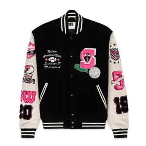 Sp5der Division 5 Varsity Black Jacket