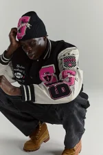 Sp5der Division 5 Varsity Black Jacket 4