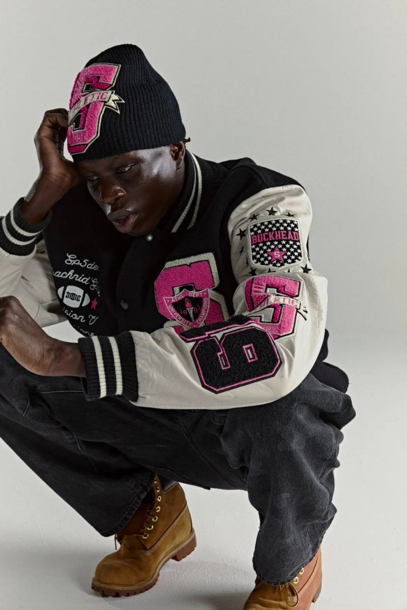 Sp5der Division 5 Varsity Black Jacket 4