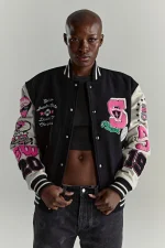 Sp5der Division 5 Varsity Black Jacket 6