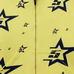 Sp5der Double Layer 5star Zip Yellow Hoodie 2