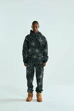 Sp5der Embroidered Aop Black Hoodie 5