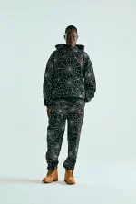 Sp5der Embroidered Aop Black Hoodie 6