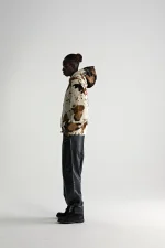 Sp5der Faux Fur Cow Print Jacket 11