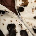 Sp5der Faux Fur Cow Print Jacket 14