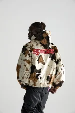Sp5der Faux Fur Cow Print Jacket 2