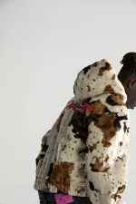 Sp5der Faux Fur Cow Print Jacket 6