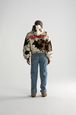 Sp5der Faux Fur Cow Print Jacket 8