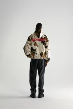 Sp5der Faux Fur Cow Print Jacket 9