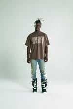 Sp5der Focused Logo Brown Tee 2