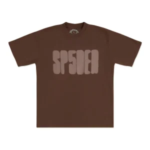 Sp5der Focused Logo Brown Tee
