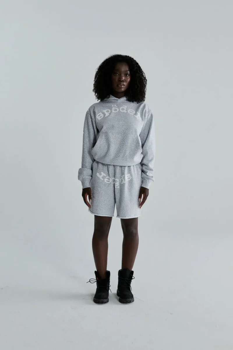 Sp5der Heather Grey Vvs Hoodie 6