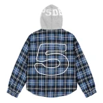 Sp5der Hooded Zip Flannel Shirt Jacket 9