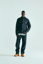 Sp5der Indigo Denim V3 Truck Jacket 11