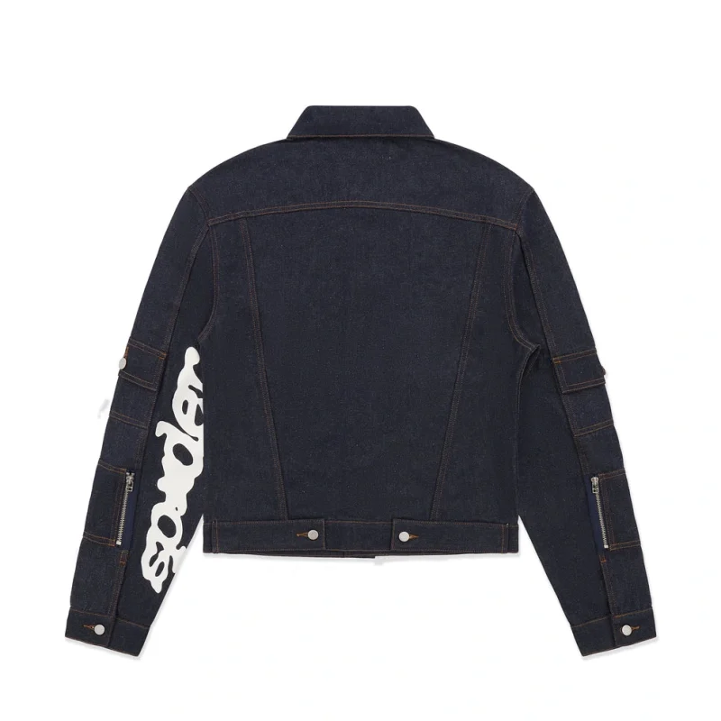 Sp5der Indigo Denim V3 Truck Jacket 14
