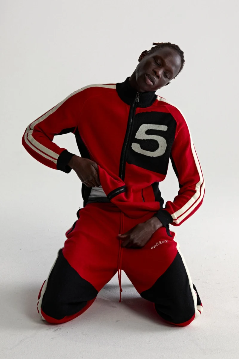 Sp5der Knit 5 Track Red Jacket 1