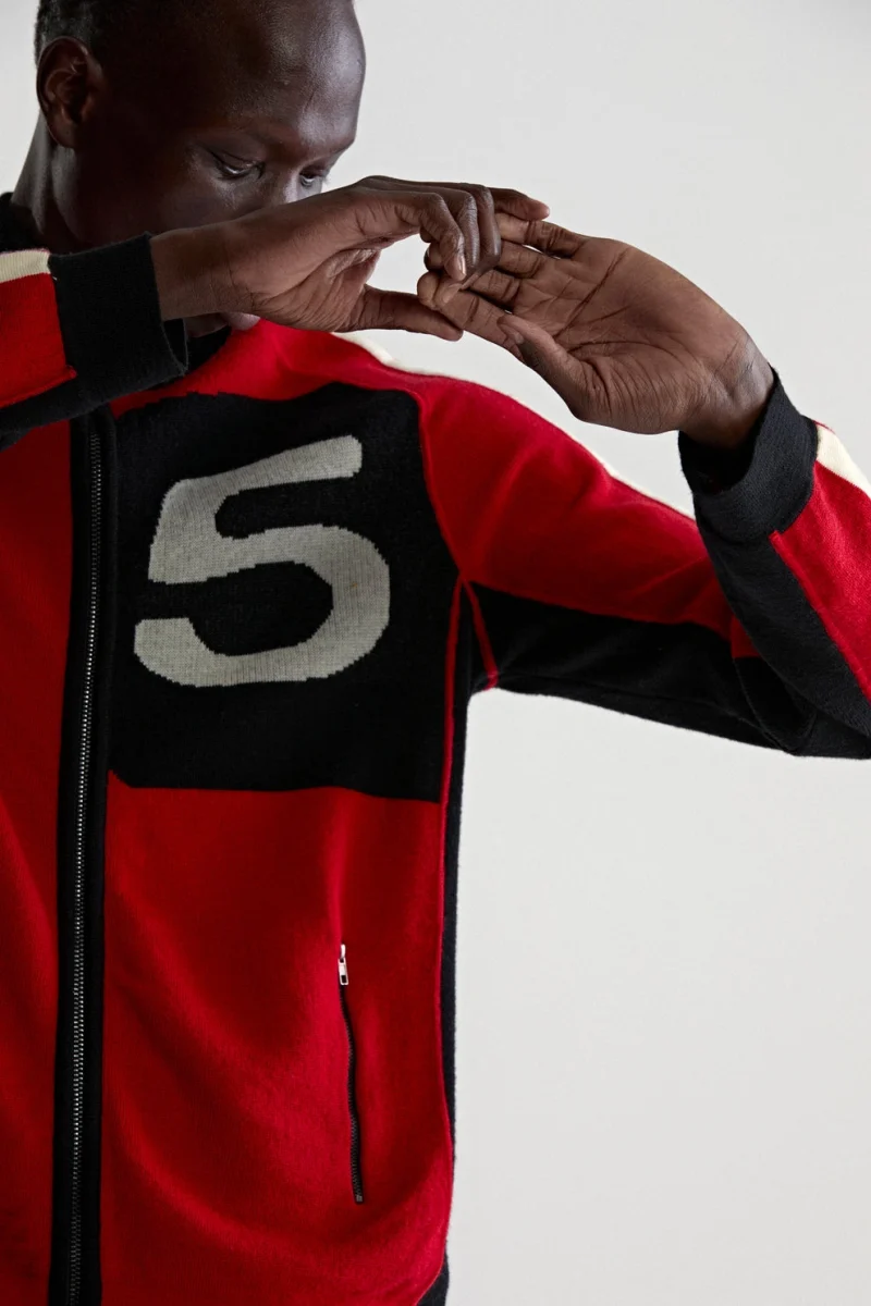 Sp5der Knit 5 Track Red Jacket 4