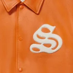 Sp5der Leather Varsity Jacket 1