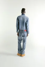 Sp5der Light Blue Wash Denim Work Jacket 1