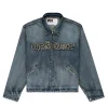 Sp5der Light Blue Wash Denim Work Jacket