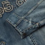 Sp5der Light Blue Wash Denim Work Jacket 6