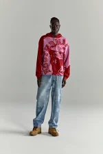 Sp5der Nocturnal Zip Red Hoodie 10