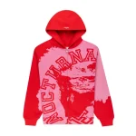 Sp5der Nocturnal Zip Red Hoodie