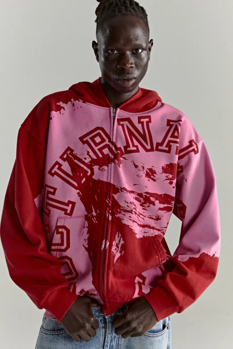 Sp5der Nocturnal Zip Red Hoodie 4